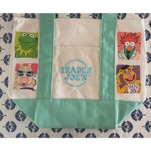 Disney Muppets Kermit, Piggy, Fozzy, Beeker Custom Made Trader Joes Mini Tote